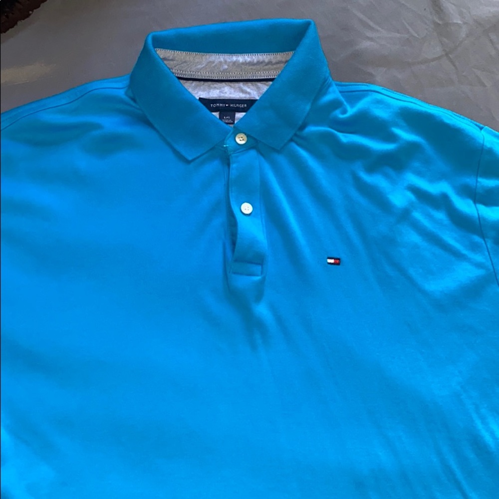Blue tommy polo shirt